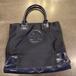 Tory Burch Ella Navy nylon tote